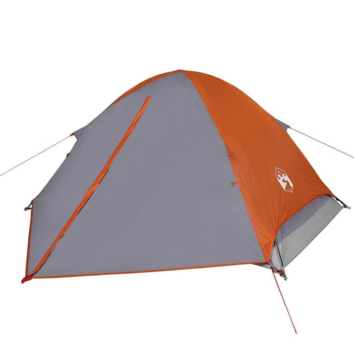 VIDAXL Tente de camping a dome 4 personnes gris et orange impermeable