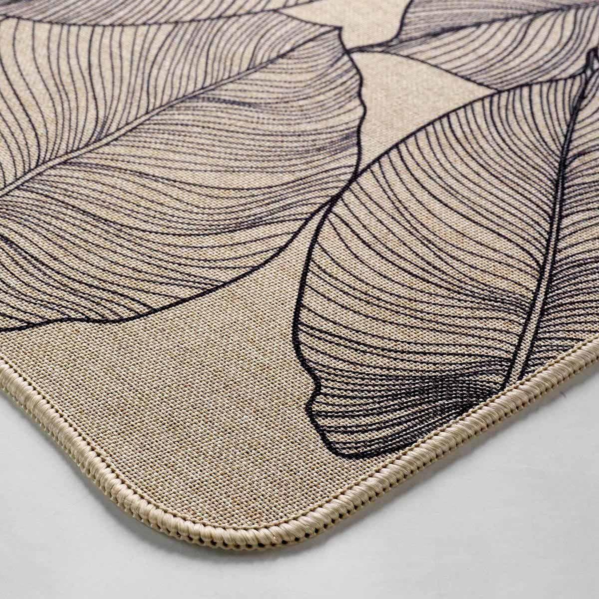 Voir la diapositive 2 : Douceur d'Intérieur Tapis multi-usage tissé  jade  45x120cm naturel