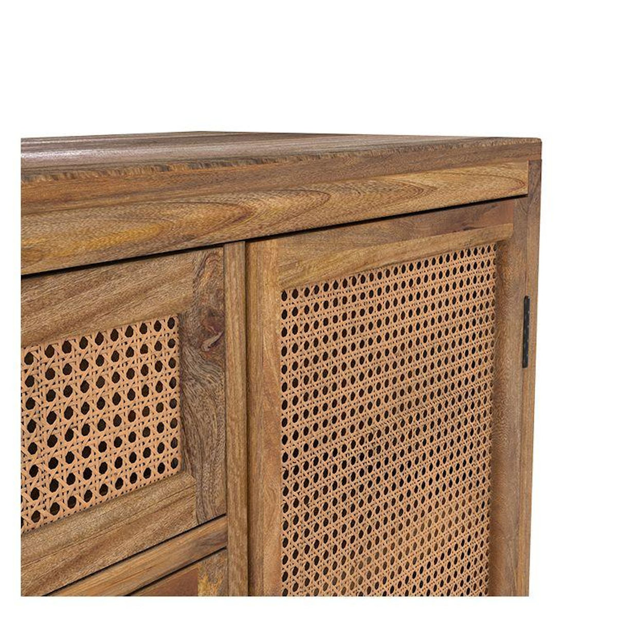 Rendez vous déco Buffet en cannage et bois 2 portes 3 tiroirs-Tiki