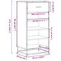 Voir la diapositive 6 : VIDAXL Etagere a chaussures noir 48x38x97,5 cm bois d'ingenierie