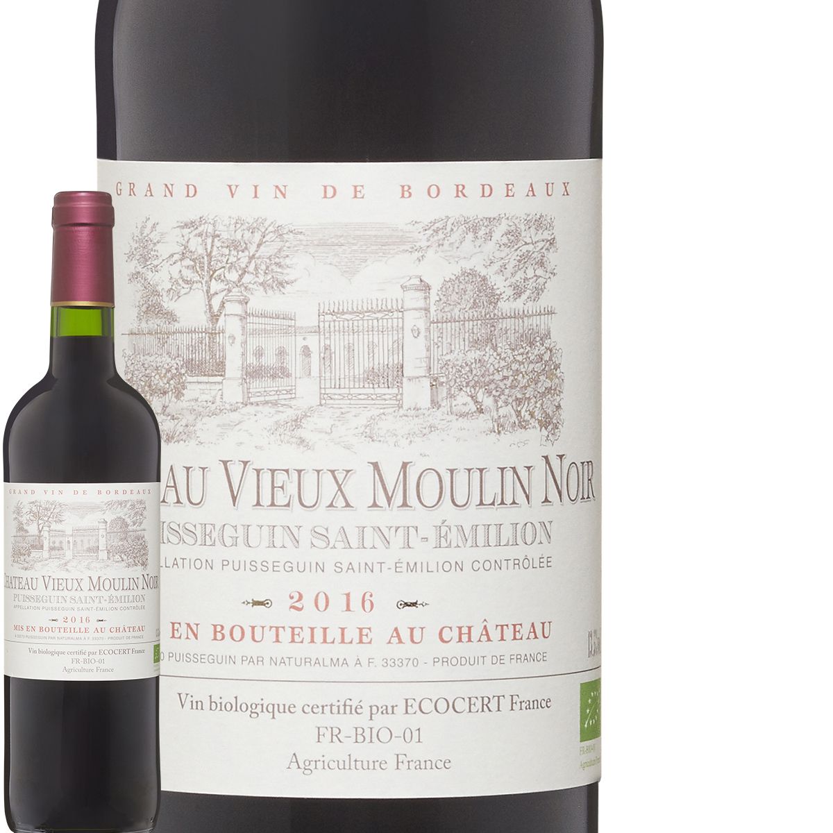 Château Vieux Moulin Noir Puisseguin Saint-Emilion Bio Rouge 2016