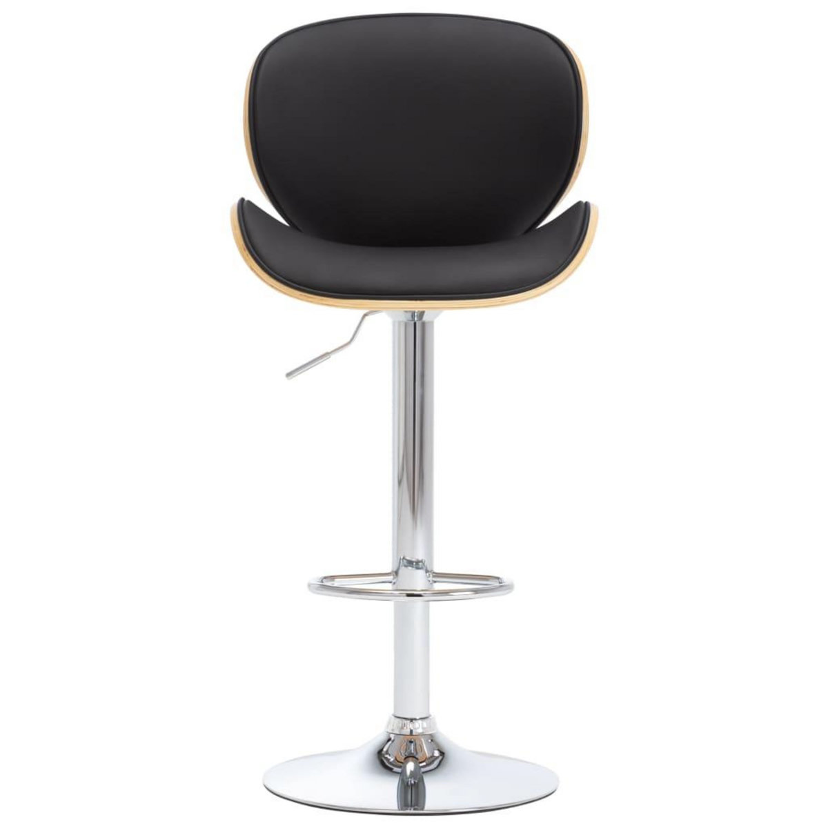VIDAXL Tabouret de bar Noir Similicuir
