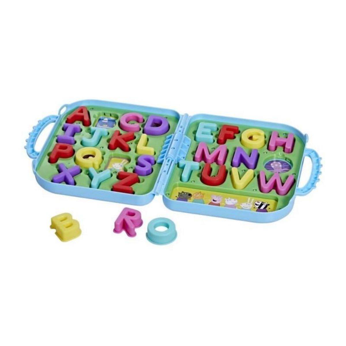 HASBRO Peppa Pig Mallette Alphabet de Peppa, jouet abécédaire pour enfants d'âge préscolaire, a partir de 3 ans