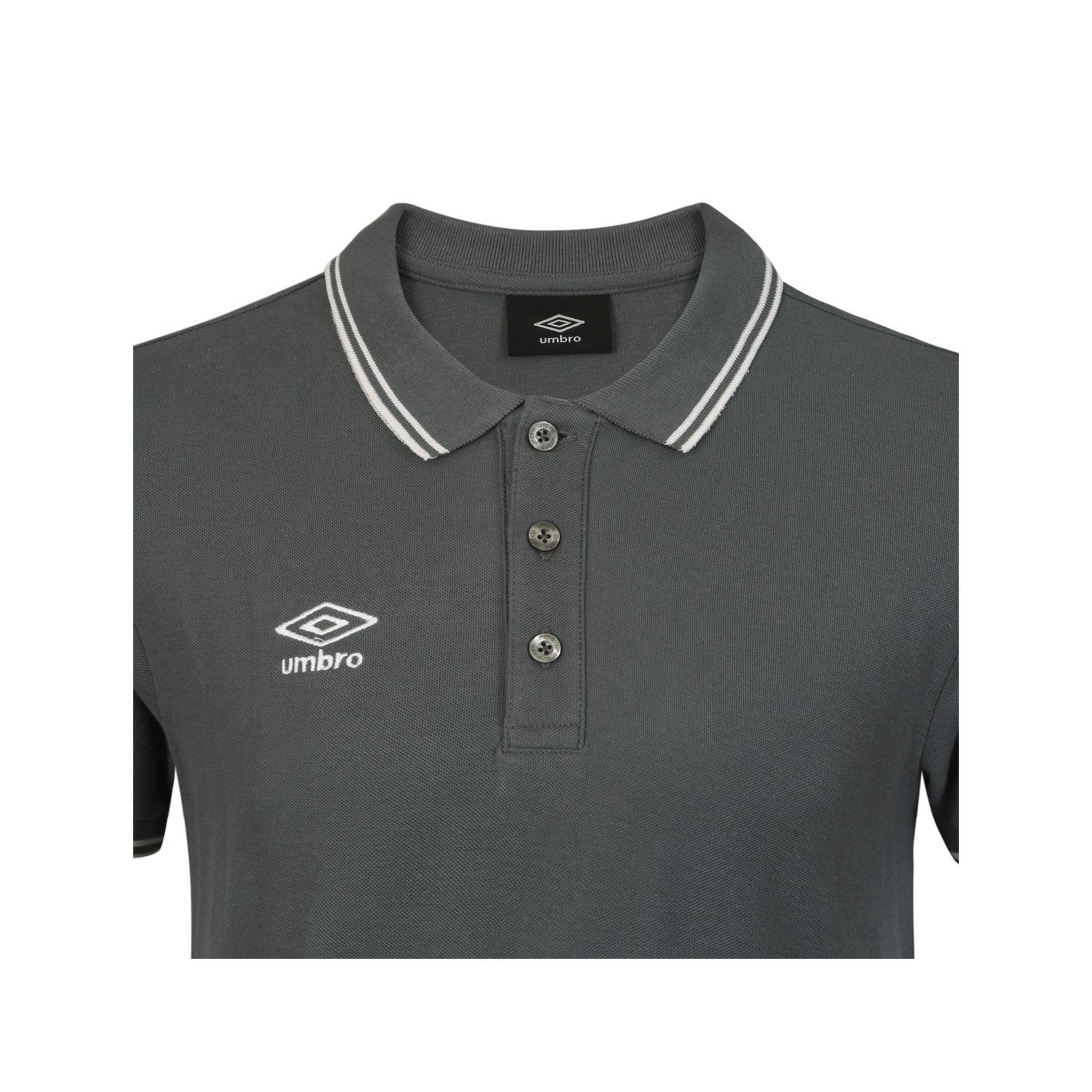 Voir la diapositive 2 : UMBRO Polo homme bicolore en coton pique avec logo brodé 806451