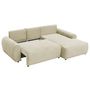 Voir la diapositive 3 : BEST MOBILIER Silvano - canapé d'angle droit 4 places convertible avec coffre en velours côtelé grosses côtes