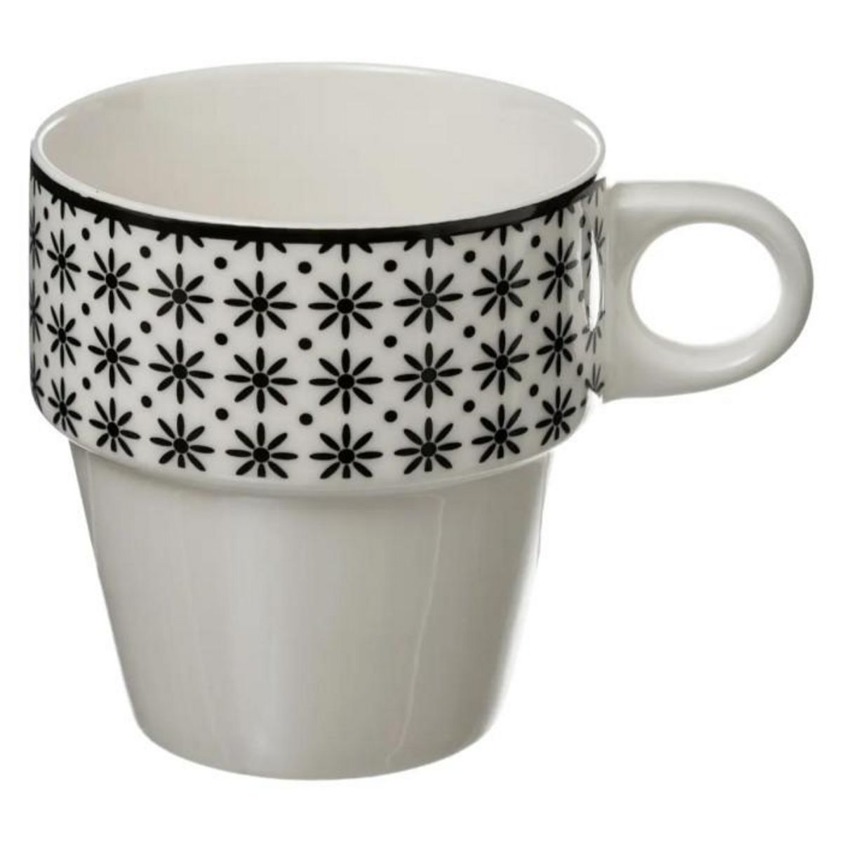 SECRET DE GOURMET Lot de 4 Mugs sur Rack  Bohemia  26cl Blanc