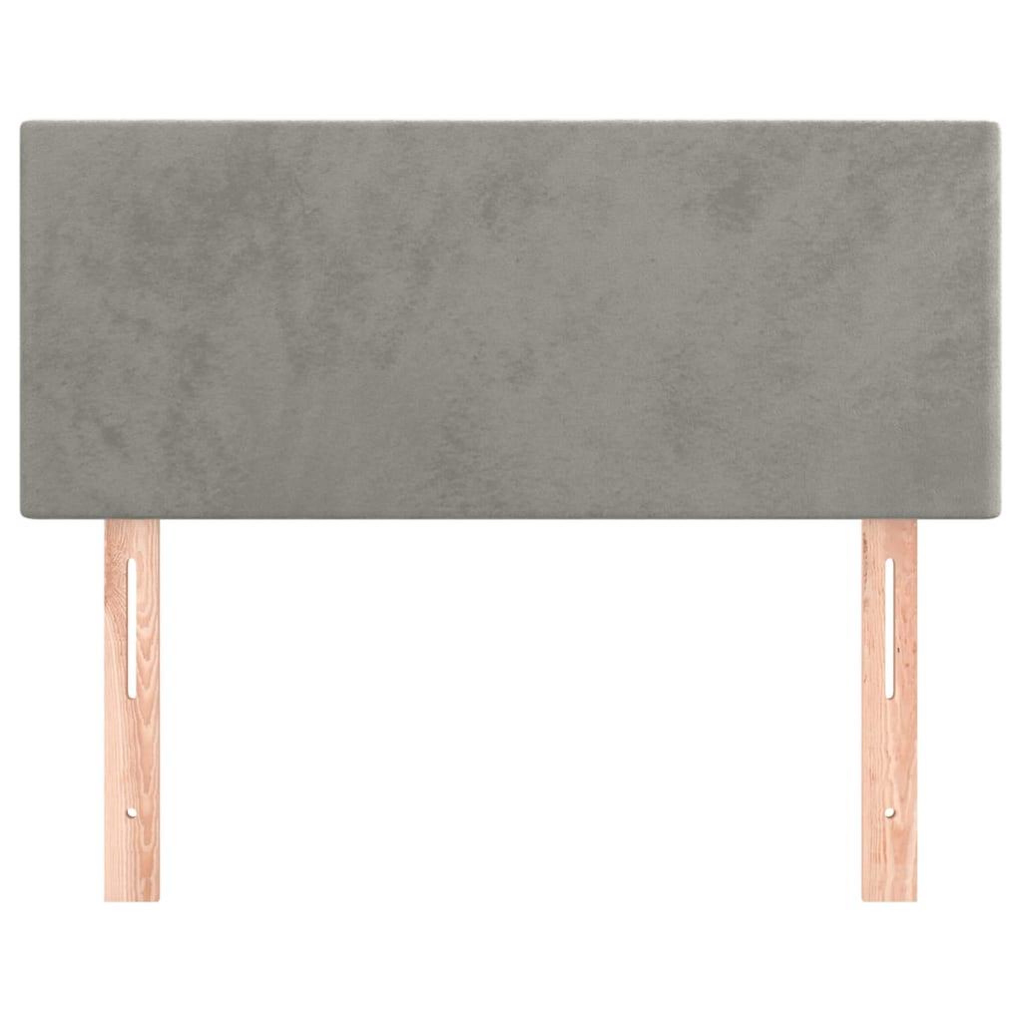 Voir la diapositive 3 : VIDAXL Tete de lit Gris clair 80x5x78/88 cm Velours