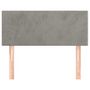 Voir la diapositive 3 : VIDAXL Tete de lit Gris clair 80x5x78/88 cm Velours