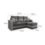 Voir la diapositive 5 : BEST MOBILIER Harvey - canapé d'angle réversible 4 places convertible avec coffre en tissu bicolore