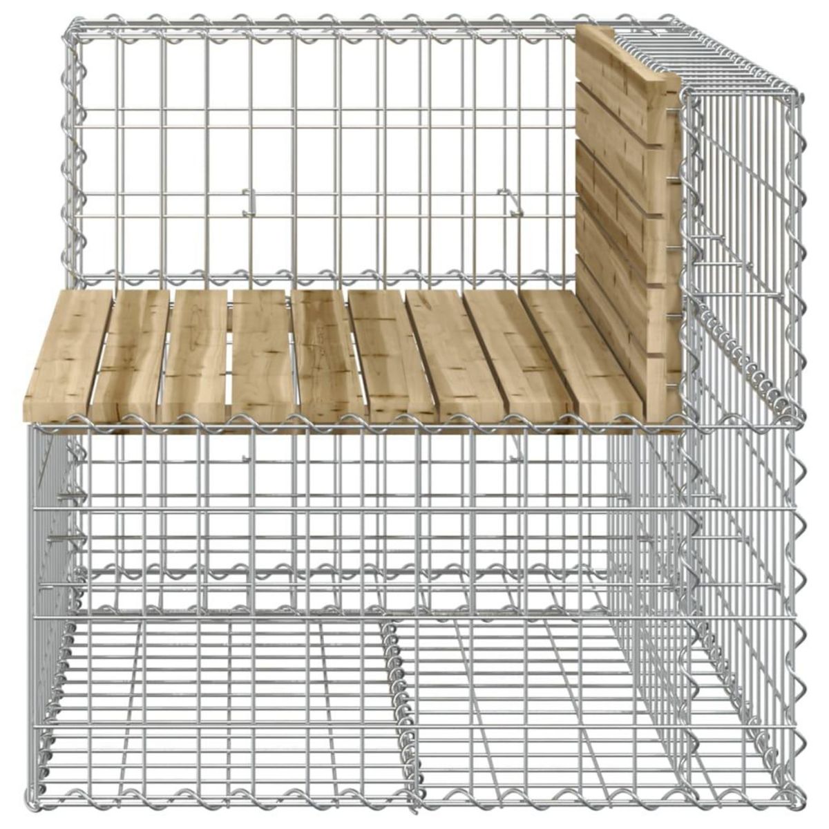 VIDAXL Banc de jardin design gabion 92x71x65,5cm bois de pin impregne
