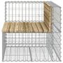 Voir la diapositive 4 : VIDAXL Banc de jardin design gabion 92x71x65,5cm bois de pin impregne