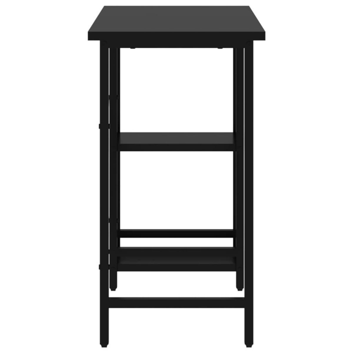 VIDAXL Bureau d'ordinateur Noir 80x40x72 cm MDF et metal