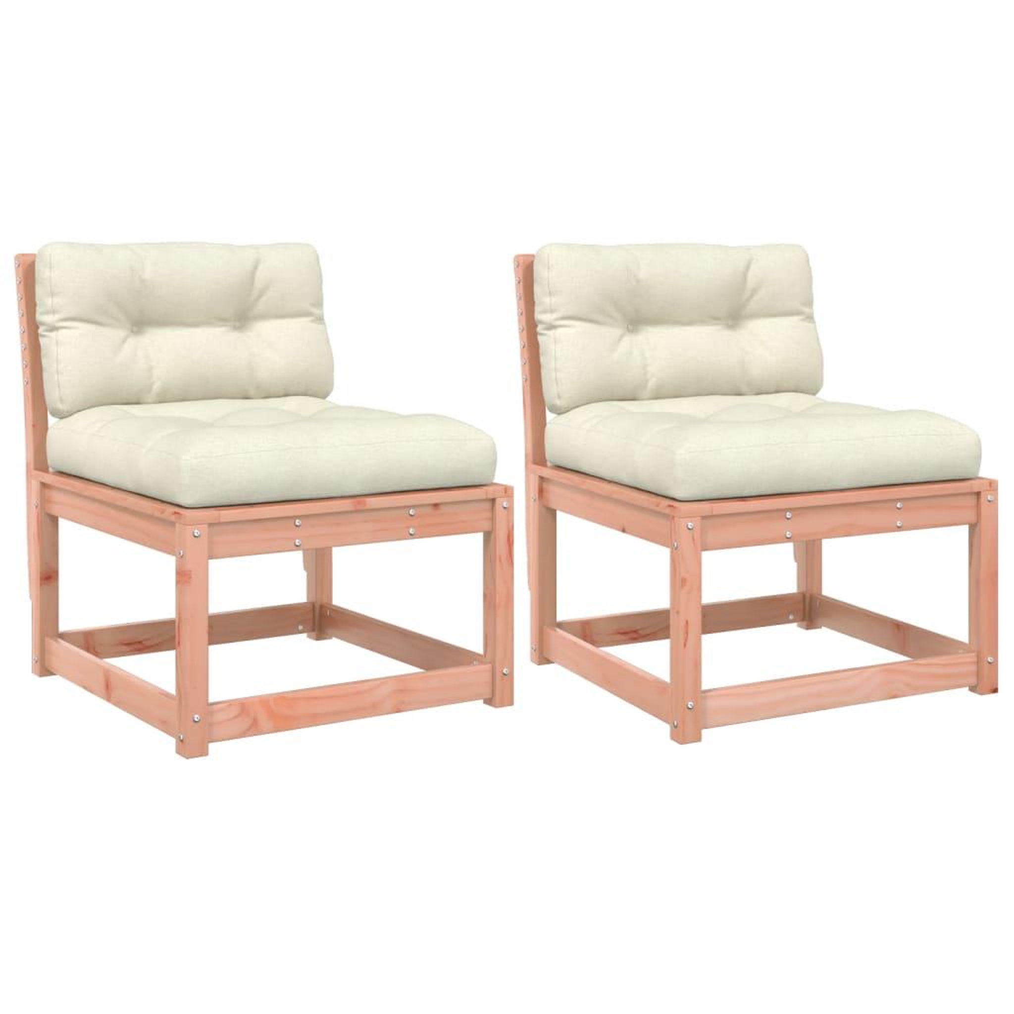 Voir la diapositive 2 : VIDAXL Canapes de jardin avec coussins 2pcs bois massif douglas