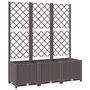 Voir la diapositive 2 : VIDAXL Jardiniere avec treillis Marron 120 x 40 x 136 cm PP