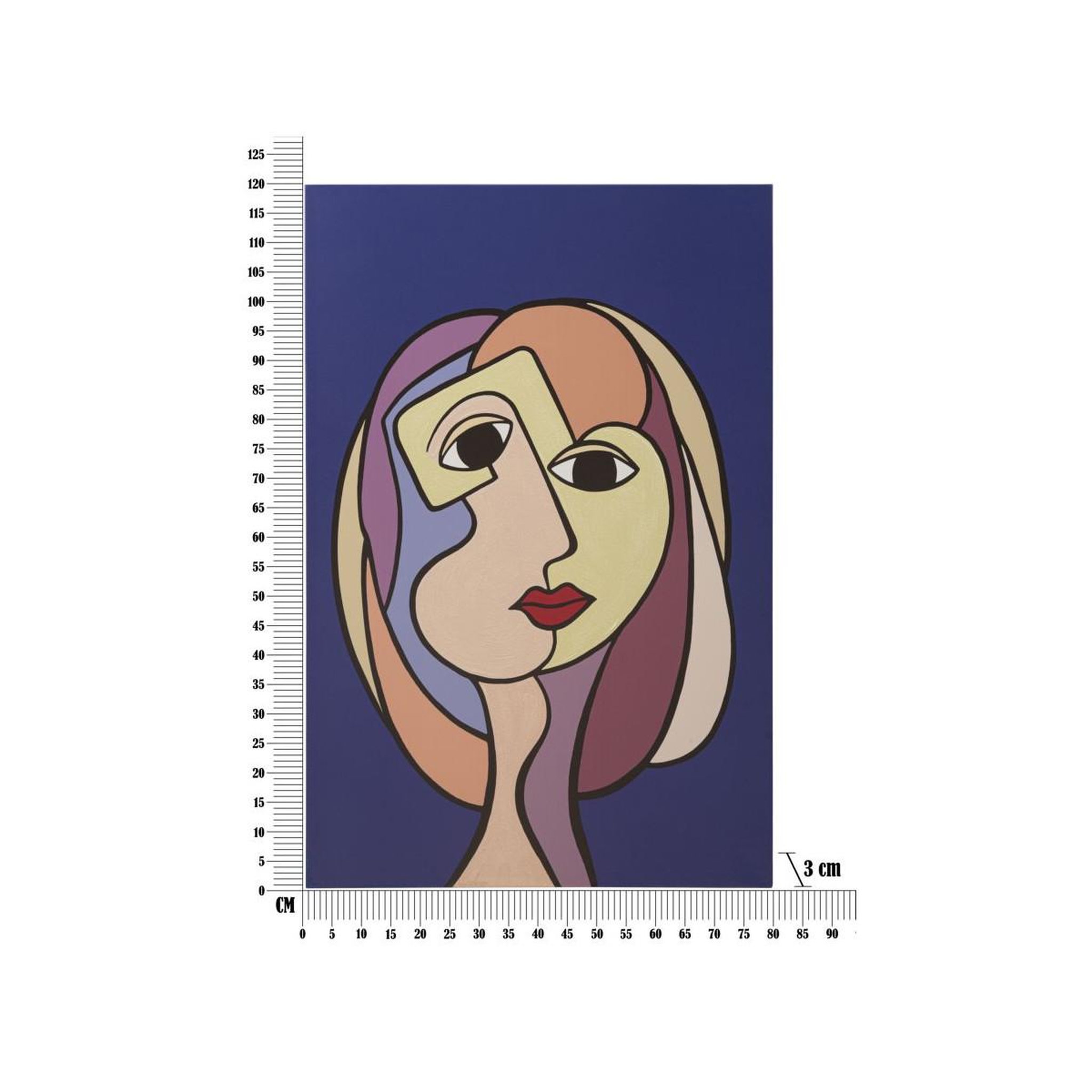 Voir la diapositive 6 : Paris Prix Toile imprimée déco  double face large  80x120cm multicolore