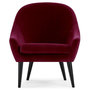Voir la diapositive 4 : Paris Prix Fauteuil Scandinave Velours  Ulla  88cm Bordeaux