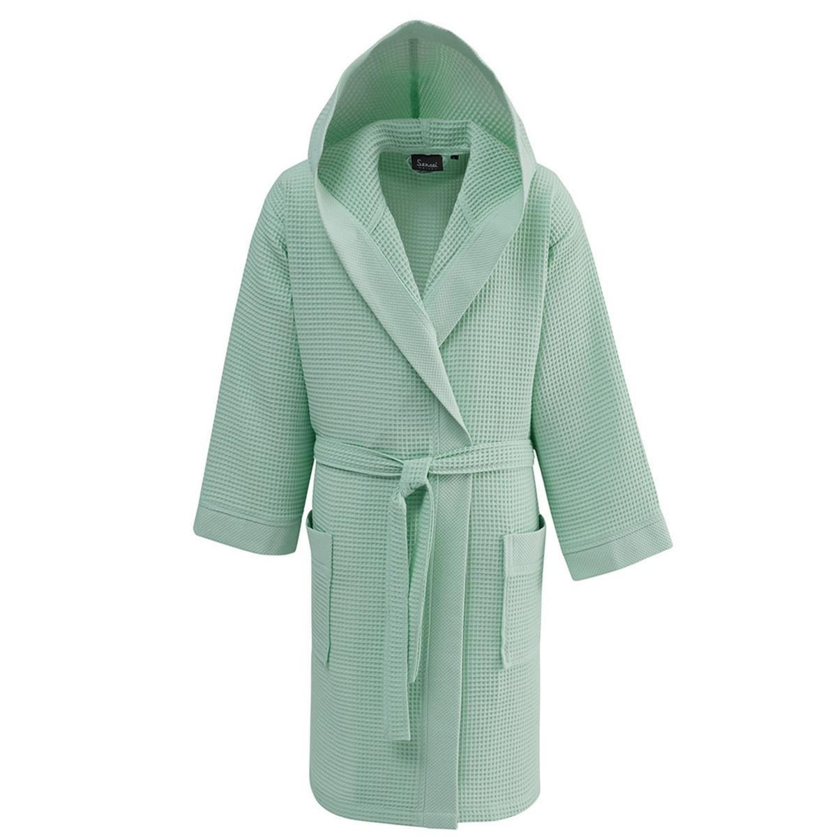 Sensei Maison Peignoir mi-long nid d'abeille SPA CAPUCHE