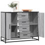 Voir la diapositive 1 : VIDAXL Buffet sonoma gris 92x35x76 cm bois d'ingenierie