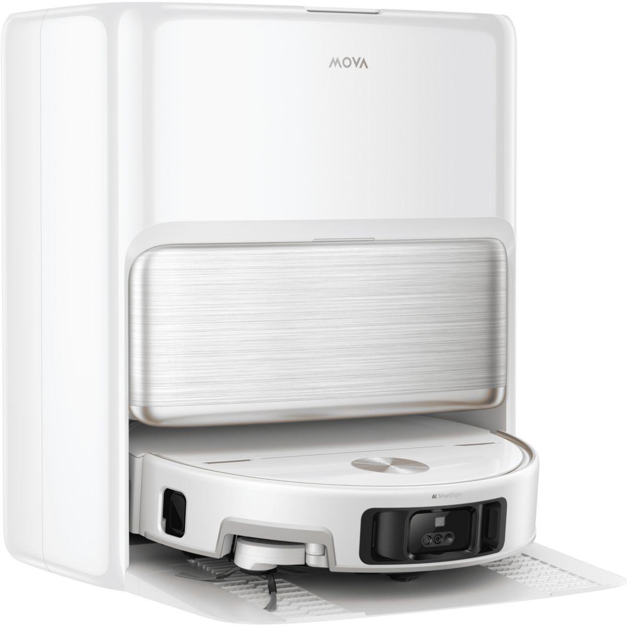 Voir la diapositive 4 : MOVA Robot aspirateur laveur v70 ultra complete blanc