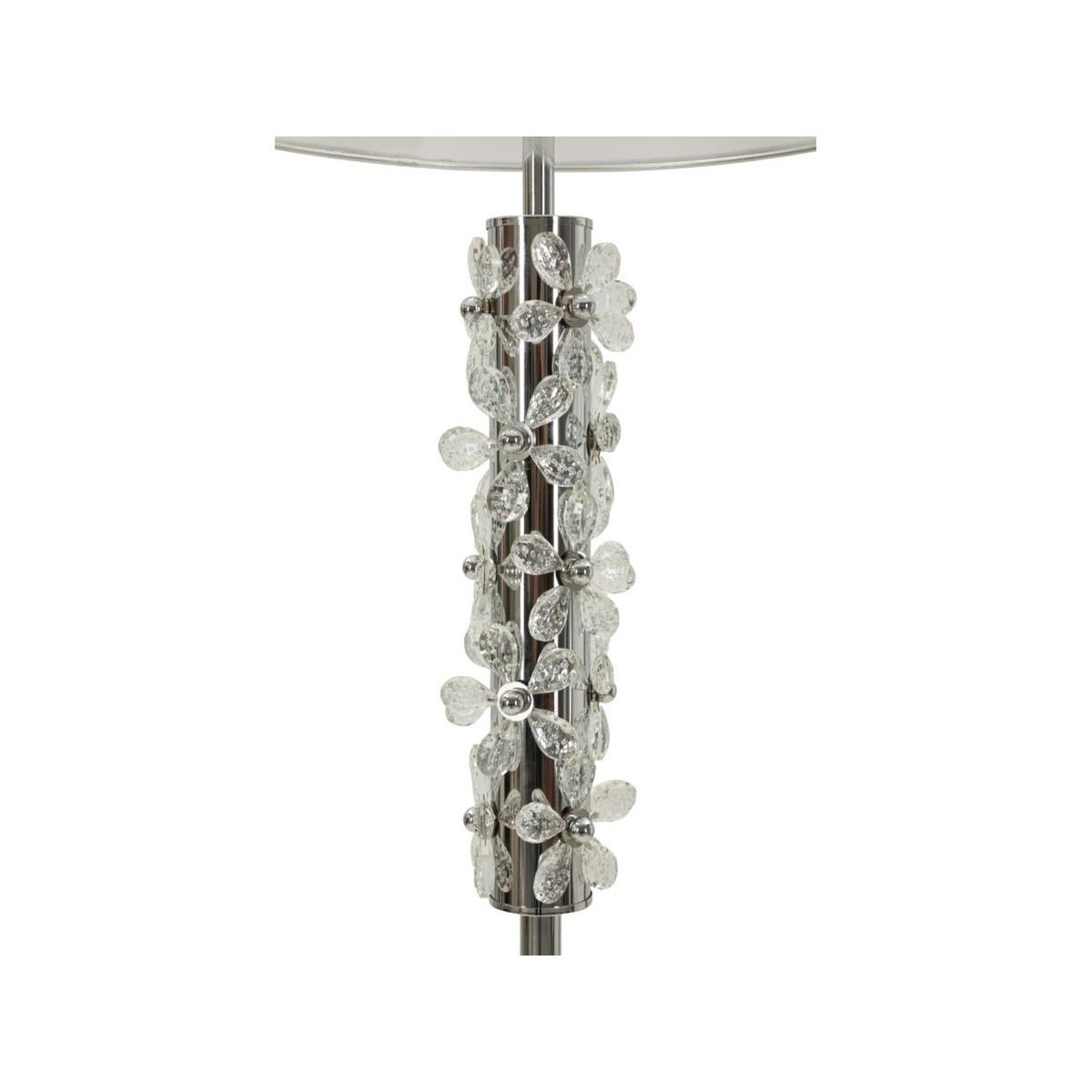 Voir la diapositive 3 : Paris Prix Lampe à poser design  silver flower  74cm argent