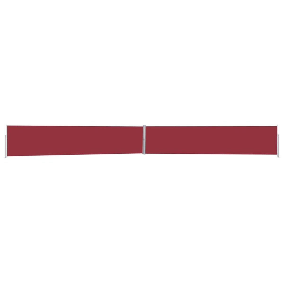 VIDAXL Auvent lateral retractable de patio 170x1200 cm Rouge