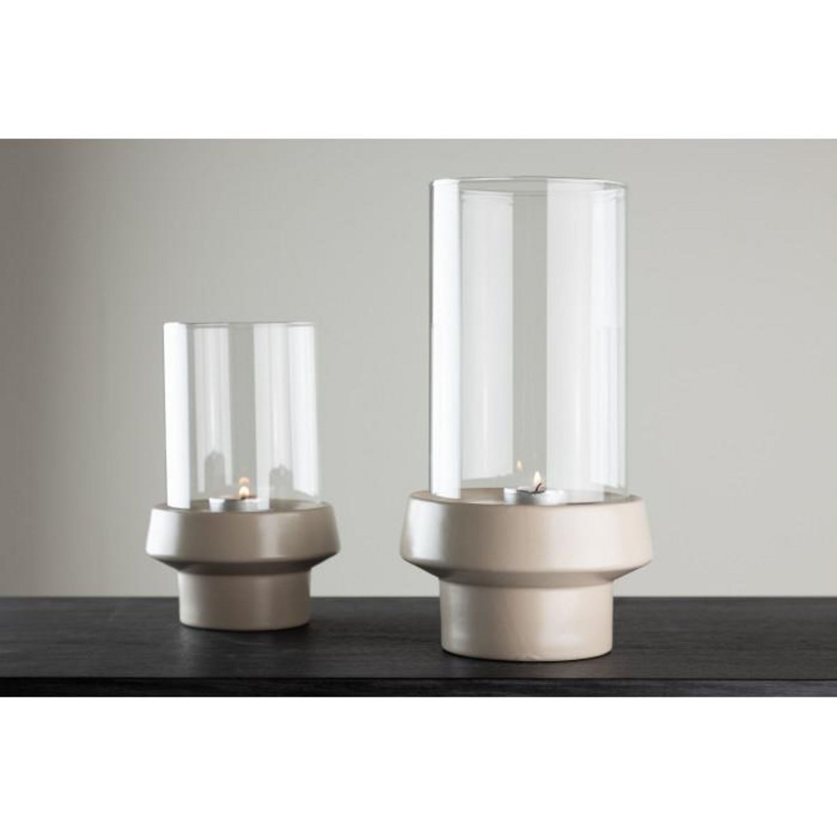 Paris Prix Lanterne en Verre  Davida  29cm Beige