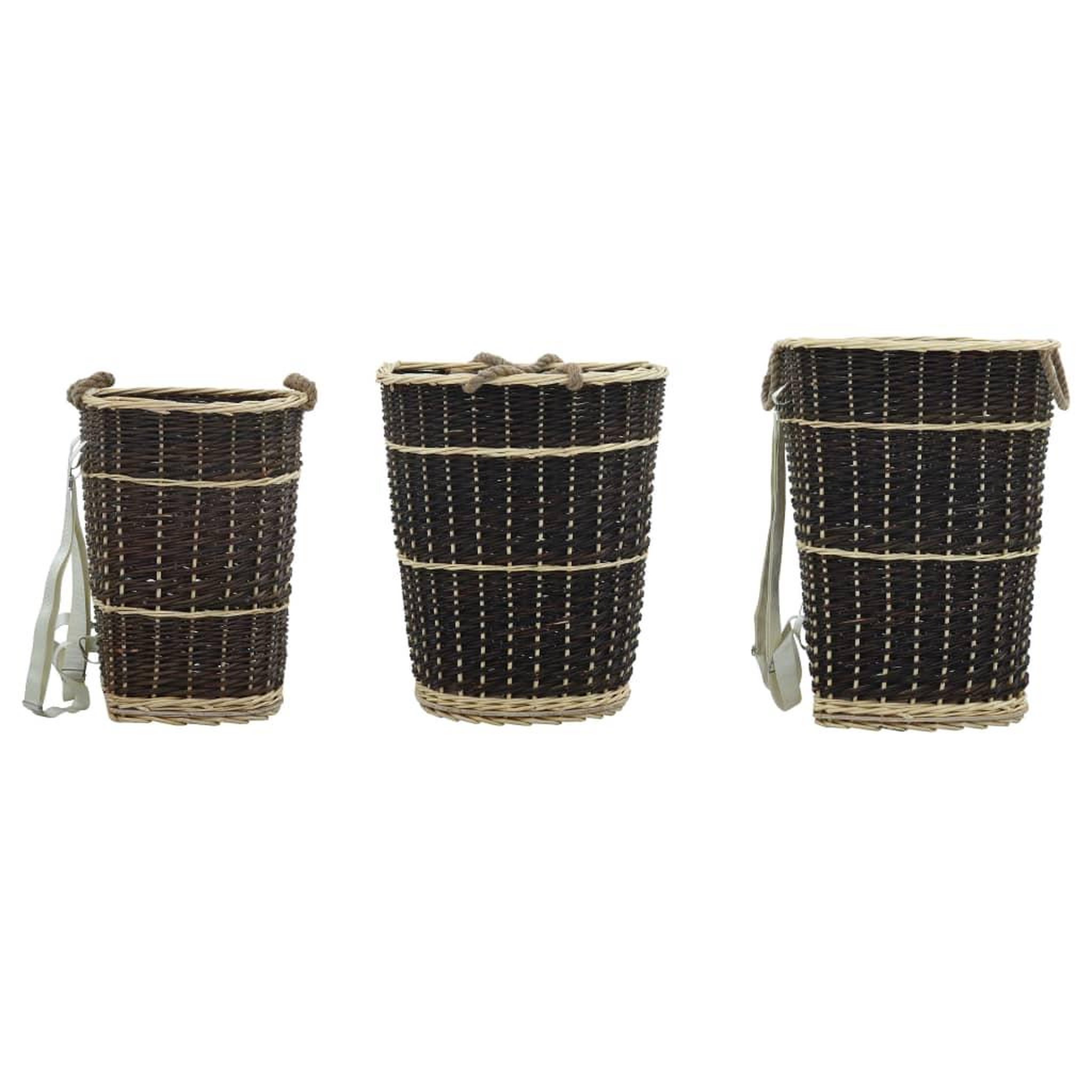 Voir la diapositive 4 : VIDAXL Sac a dos bois de chauffage sangles de transport 44,5x37x50 cm