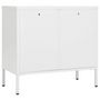 Voir la diapositive 5 : VIDAXL Buffet Blanc 75x35x70 cm Acier et verre trempe