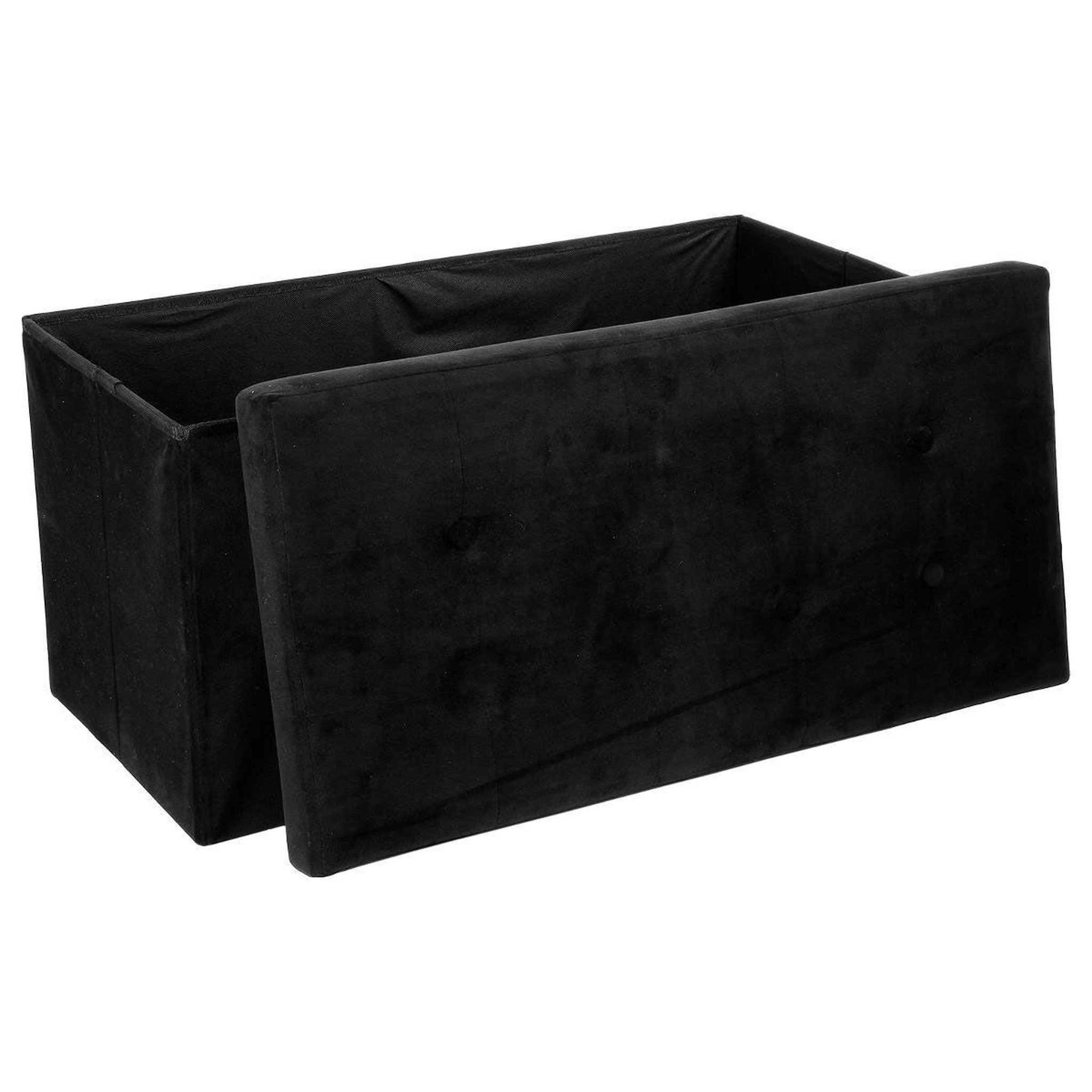 Voir la diapositive 2 : ATMOSPHERA Banquette pliable velours  lysandre  76cm noir