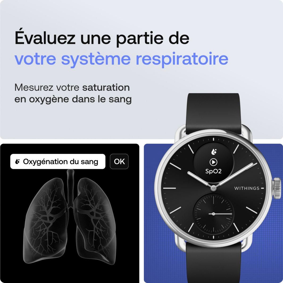WITHINGS Montre santé Scanwatch 2 - 38mm Noire