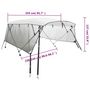 Voir la diapositive 6 : VIDAXL Toit bimini a 4 arceaux parois en maille 243x(230-244)x137 cm