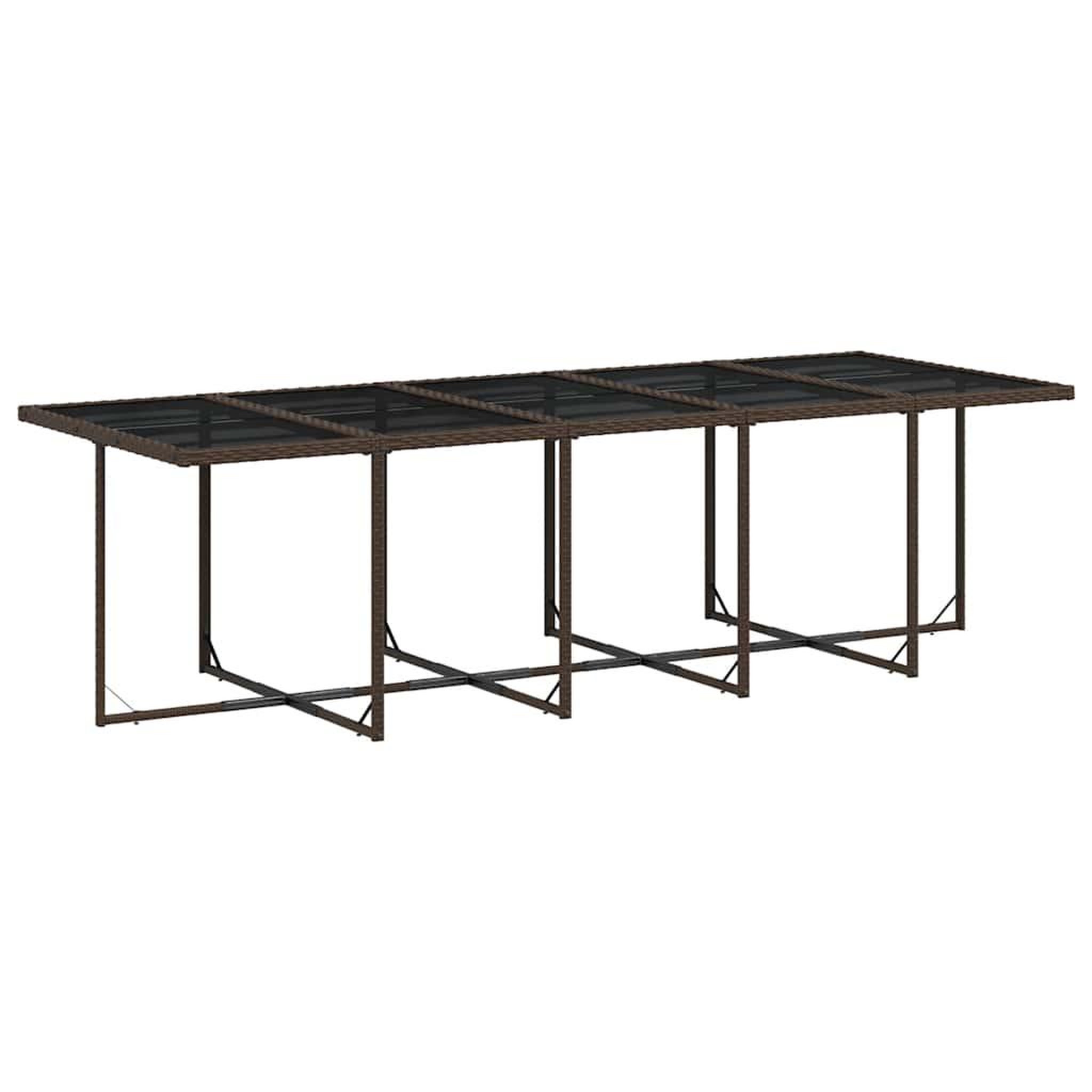 Voir la diapositive 3 : VIDAXL Ensemble a manger de jardin avec coussins 15 pcs marron rotin
