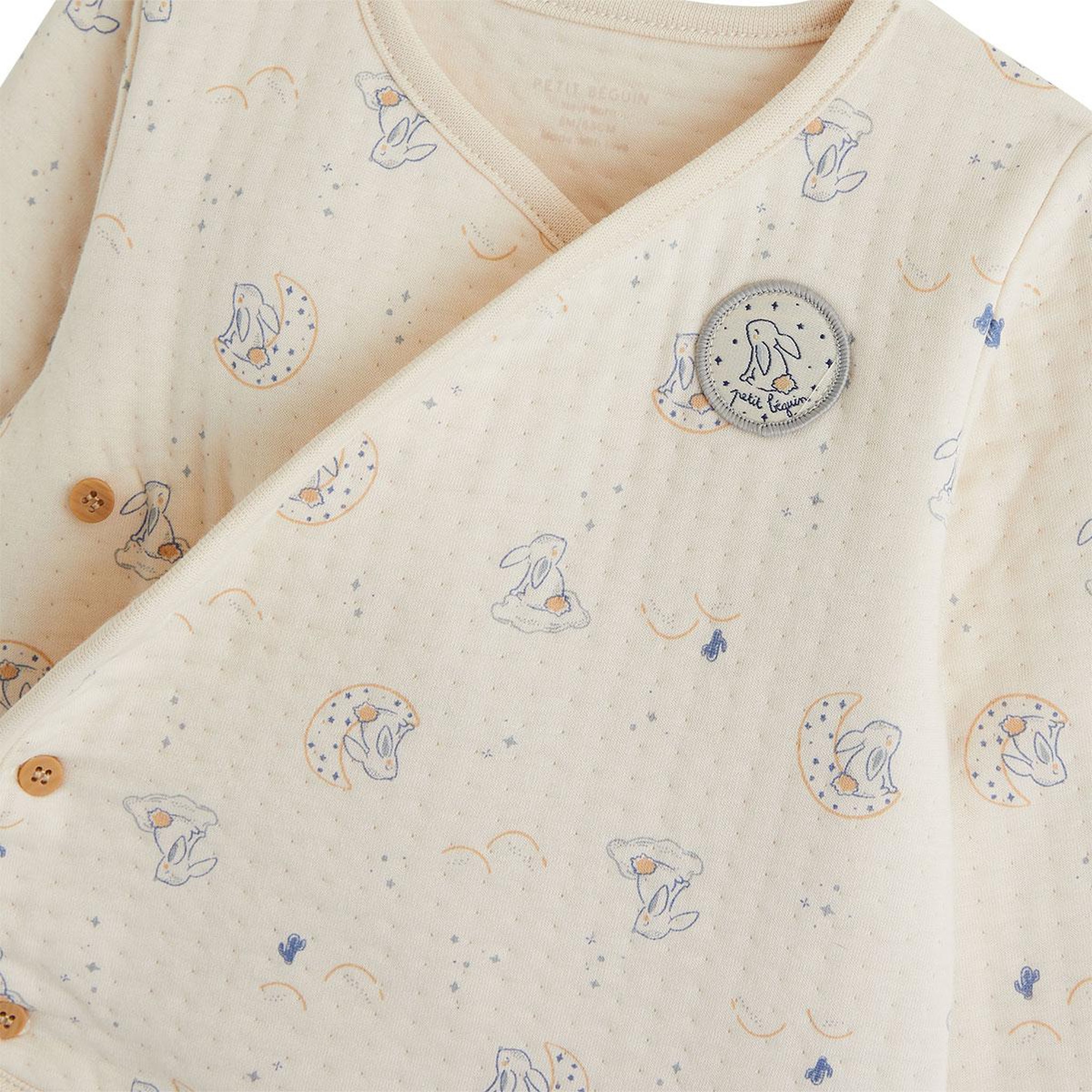 Voir la diapositive 3 : PETIT BEGUIN Ensemble bébé gilet et pantalon en coton matelassé voix lactée