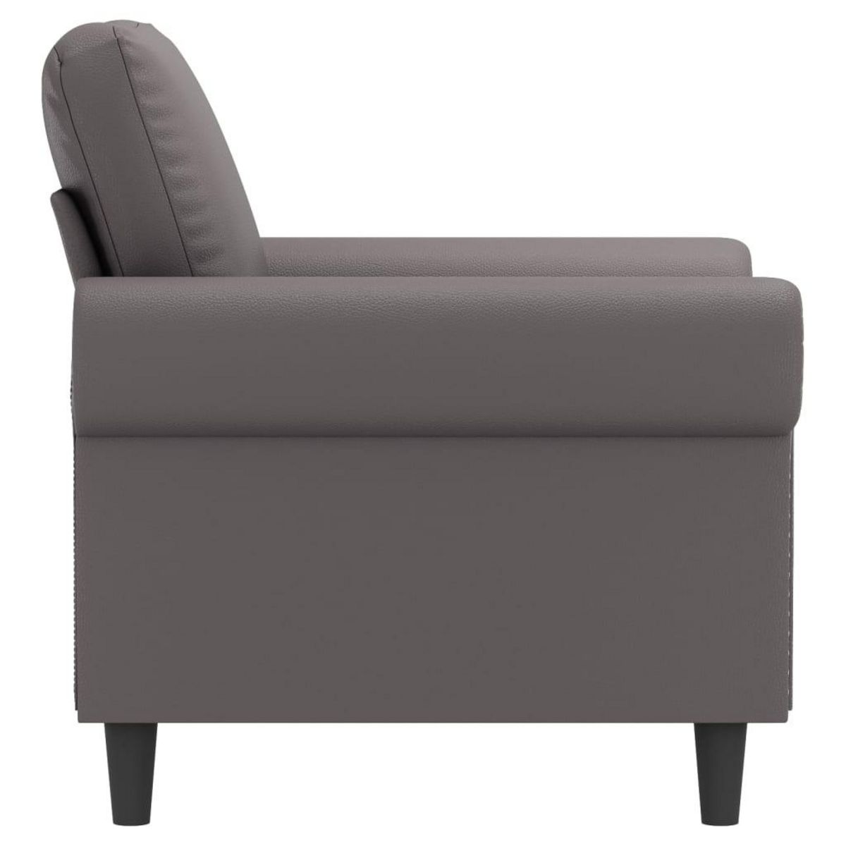 VIDAXL Fauteuil Gris 60 cm Similicuir