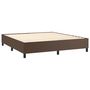 Voir la diapositive 4 : VIDAXL Cadre de lit sans matelas marron 160x200 cm similicuir