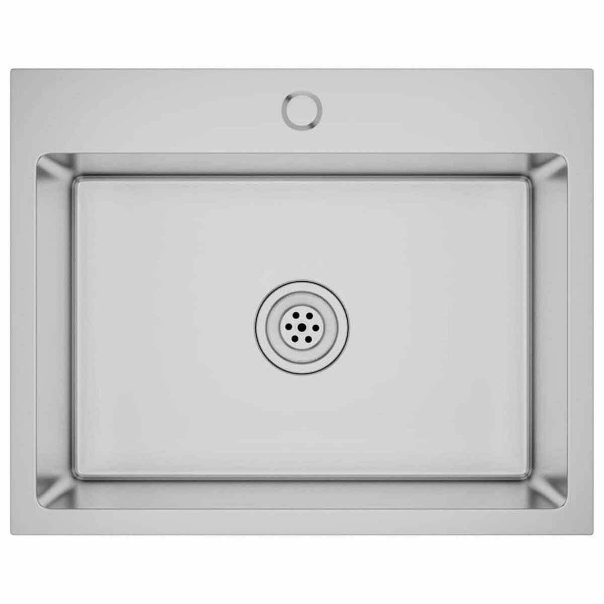 VIDAXL Evier de cuisine fait main Acier inoxydable