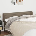 VIDAXL Tete de lit avec oreilles Taupe 203x23x78/88 cm Tissu