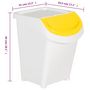Voir la diapositive 6 : VIDAXL Poubelles empilables avec couvercles 3 pcs blanc PP 120 L