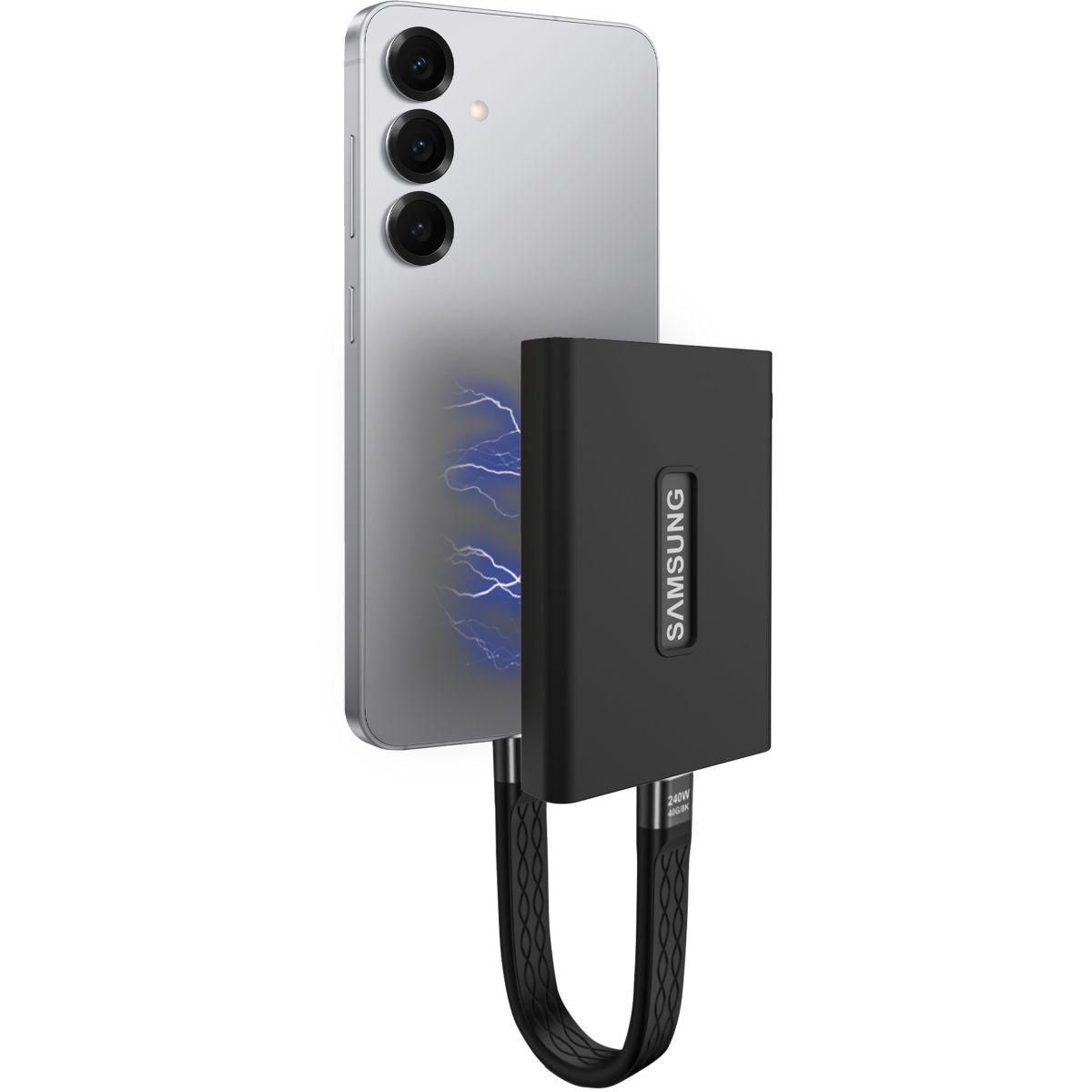 Samsung Disque dur SSD externe Pack T7 4To Gris + Etui magsafe + cable