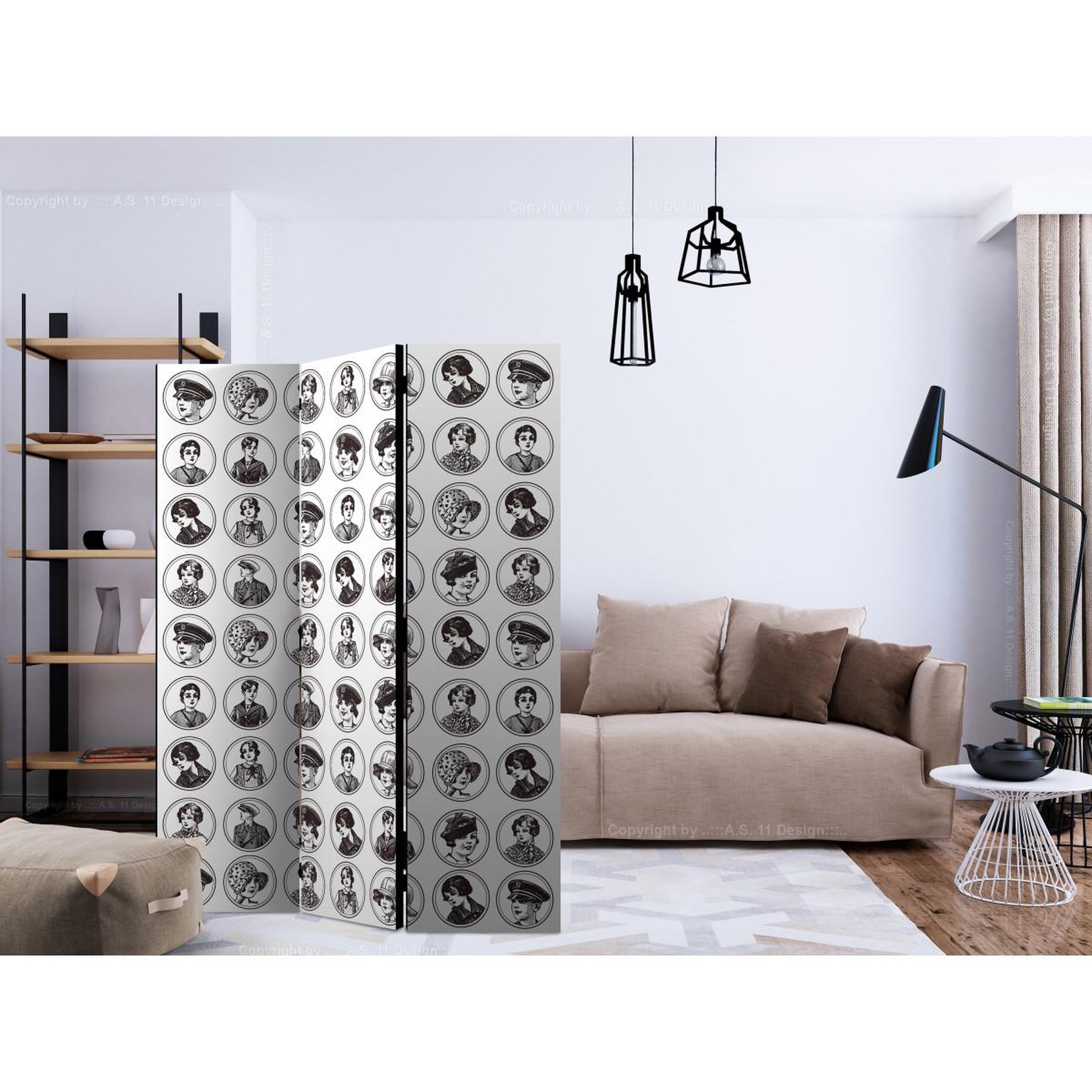 Voir la diapositive 2 : Paris Prix Paravent 3 volets  20s&30s  135x172cm