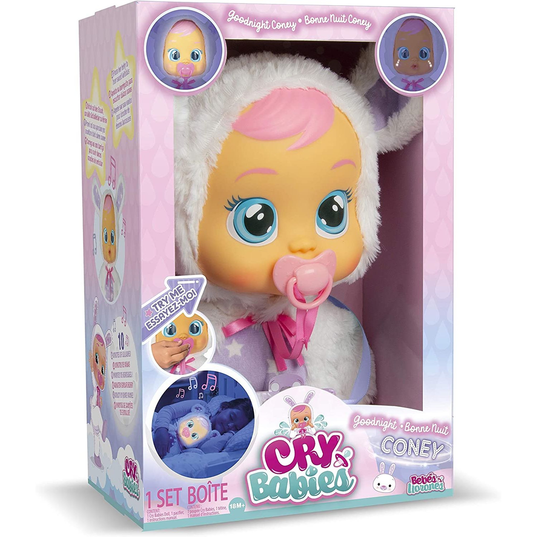 Voir la diapositive 2 : IMC TOYS Poupée Fantasy Good night Coney 30 cm Cry Babies
