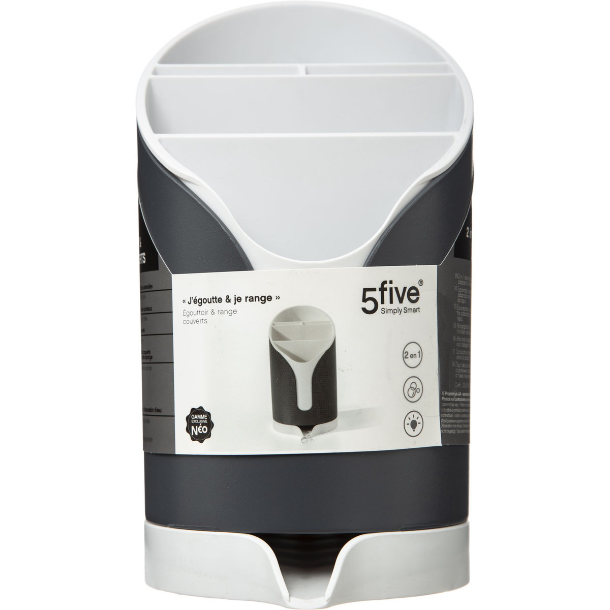 Égouttoir à couverts plastique gris