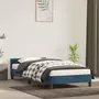 VIDAXL Cadre de lit avec tete de lit Bleu fonce 80x200 cm Velours