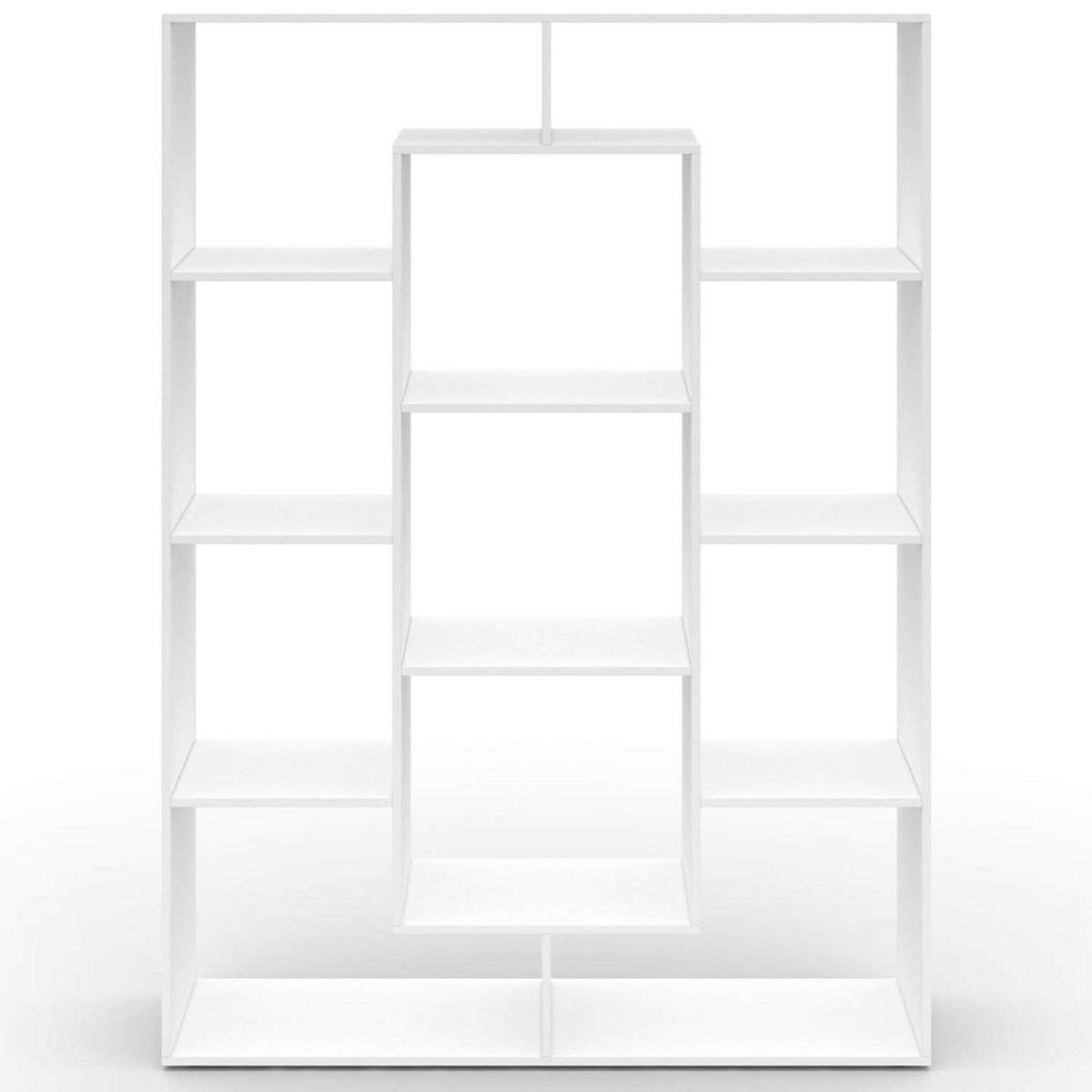 ID MARKET Etagère bibliothèque COLETTE avec 11 compartiments blanc H.143 cm