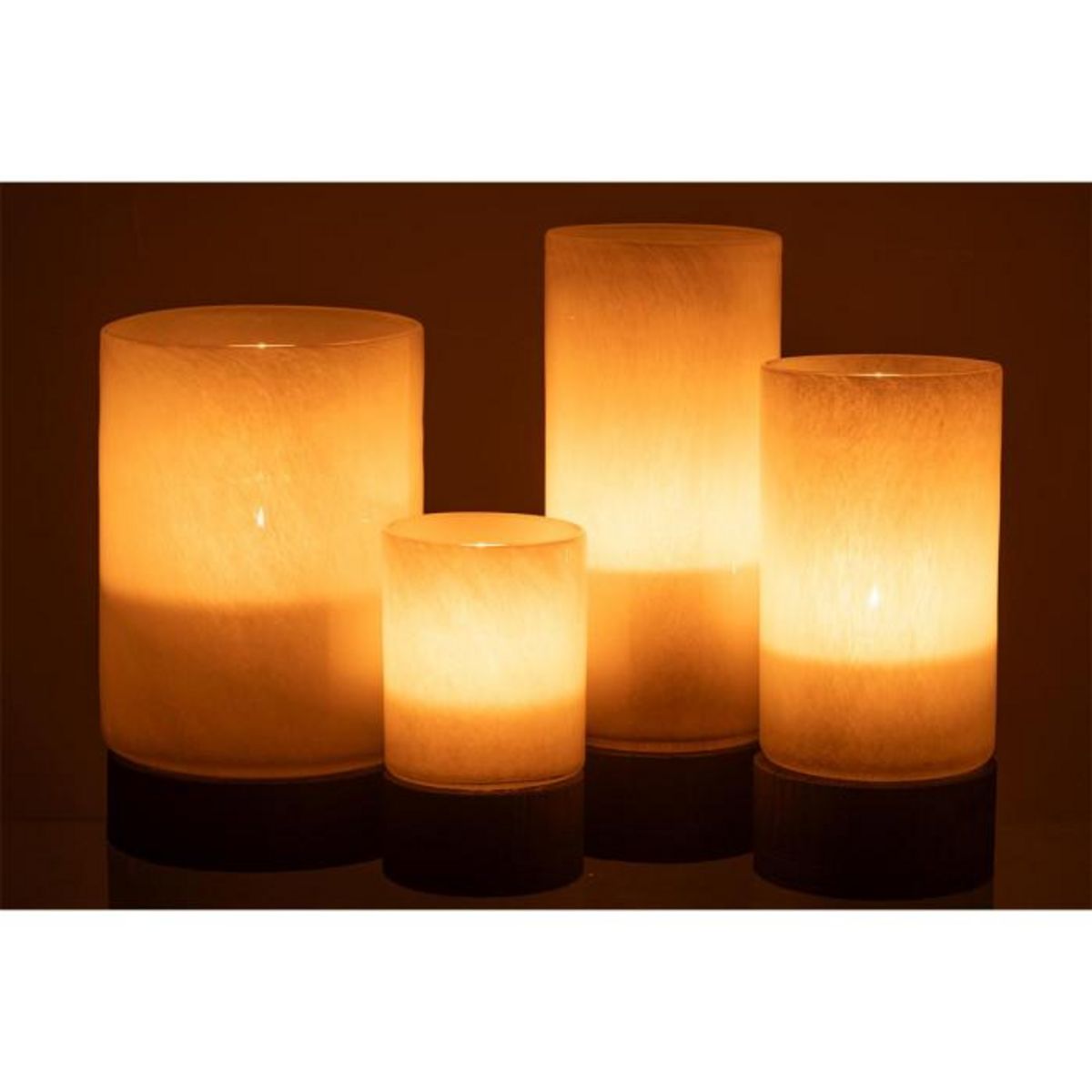 Paris Prix Photophore Design  Ray  31cm Gris & Noir