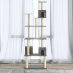 VIDAXL Arbre a chat avec griffoirs en sisal Gris clair 188 cm