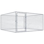 VIDAXL Chenil exterieur pour chiens Acier galvanise 2x2x1 m
