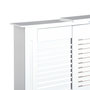 Voir la diapositive 6 : HOMCOM Cache-radiateur design contemporain longueur extensible 139-208,5L x 20,5I x 82,5H cm MDF blanc