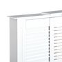 Voir la diapositive 5 : HOMCOM Cache-radiateur design contemporain longueur extensible 139-208,5L x 20,5I x 82,5H cm MDF blanc