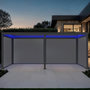 Voir la diapositive 2 : SWEEEK Pergola bioclimatique motorisée aluminium 6x3m LED + 4 stores 3m Triomphe